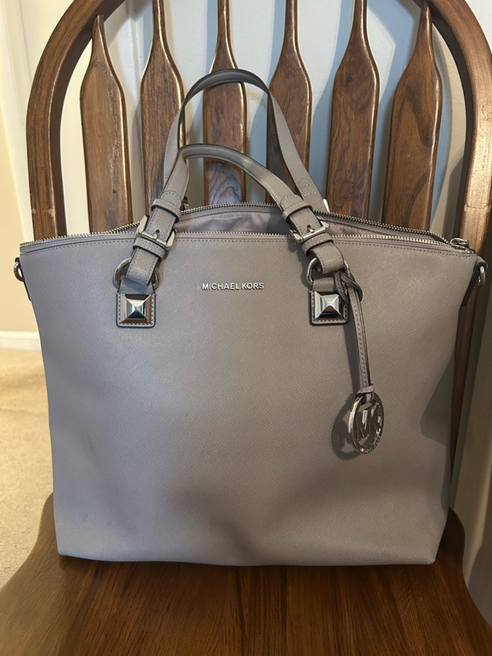 Gray Michael Kors Purse